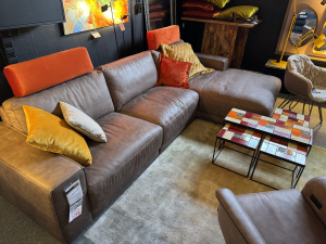 Nr. 155 I Angebot SALE % / Ecke Pietro mit Funktion / Leder / Ausstellungsware sofort verfügbar